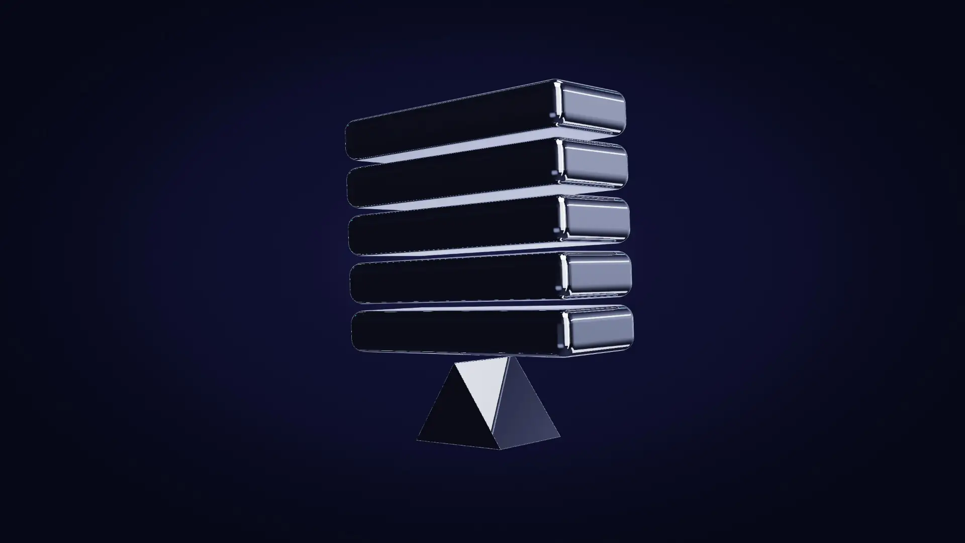 Hromirana knjiga stavki u ravnoteži na osloncu — iz niskog ugla